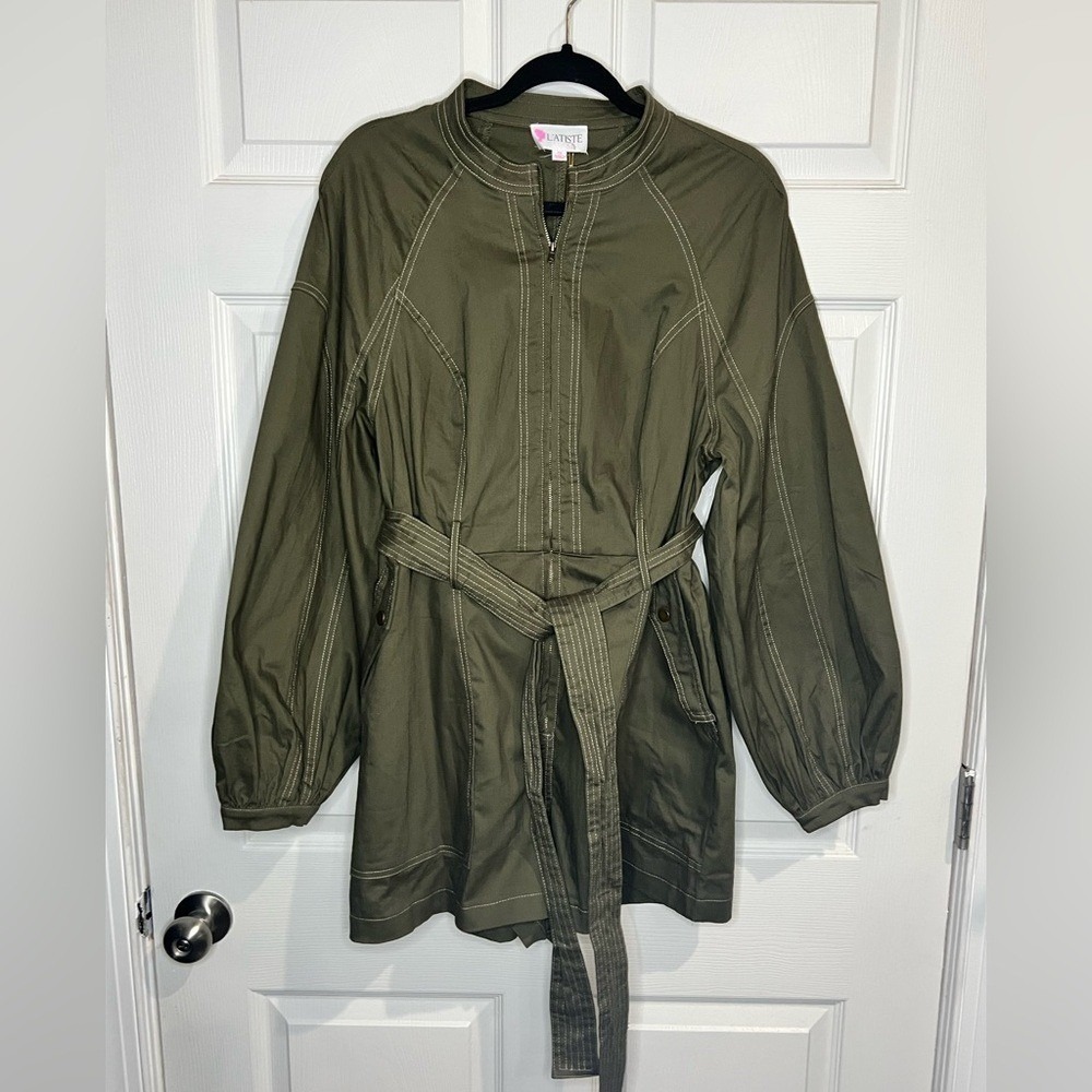 NWT - L'atiste by Amy green belted romper - Size 1x